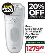 Dis-Chem Braun Silk Epil Lady 3 In 1 Wet & Dry Shaver offer