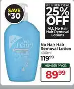 Dis-Chem No Hair Hair Removal Lotion-400ml offer
