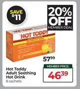 Dis-Chem Hot Toddy Adult Soothing Hot Drink 8 Sachets offer