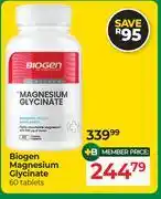 Dis-Chem Biogen Magnesium Glycinate 60 Tab offer