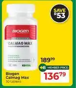 Dis-Chem Biogen Calmag Max 30 Tablets offer