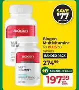 Dis-Chem Biogen Multivitamin 60 Plus 30 Tablets-Per Pack offer