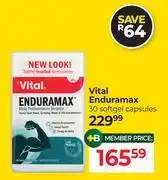 Dis-Chem Vital Enduramax 30 Softgel Capsules offer