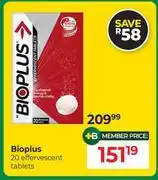 Dis-Chem Bioplus 20 Effervescent Tablets offer