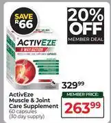 Dis-Chem ActivEze Muscle & Joint Care Supplement 60 Capsules (30 Day Supply) offer