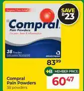 Dis-Chem Compral Pain Powders 38 Powders offer