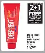 Dis-Chem Deep Heat 6 In 1 Pain Relief Cream-100g offer