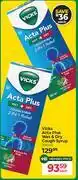 Dis-Chem Vicks Acta Plus Wet & Dry Cough Syrup-200ml Each offer