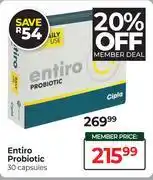Dis-Chem Entiro Probiotic-30 Capsules offer