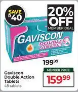 Dis-Chem Gaviscon Double Action Tablets-48 Tablets offer