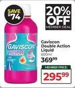 Dis-Chem Gaviscon Double Acrion Liquid-600ml offer