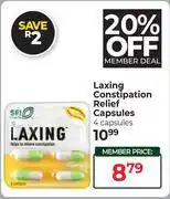 Dis-Chem Laxing Constipation Relief Capsules (4 Capsules) offer