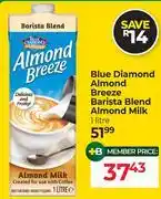 Dis-Chem Blue Diamond Almond Breeze Barista Blend Almond Milk-1Ltr offer