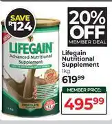 Dis-Chem Lifegain Nutritional Supplement-1kg offer