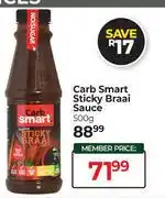Dis-Chem Carb Smart Sticky Braai Sauce-500g offer