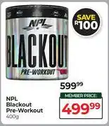 Dis-Chem NPL Blackout Pre-Workout-400g offer