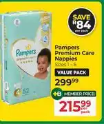 Dis-Chem Pampers Premium Care Nappies-Per Pack offer