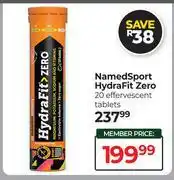Dis-Chem NamedSport HydraFit Zero-20 Effervescent Tablets offer