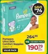 Dis-Chem Pampers Ultra Skin Comfort Nappies-Per Pack offer