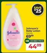 Dis-Chem Johnson's Baby Lotion-500ml offer