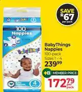 Dis-Chem Baby Things Nappies-Per Pack offer