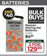 Dis-Chem Rayovac Hearing Aid Batteries-For 2 x 6's Pack offer