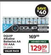 Dis-Chem Dquip Alkaline Batteries AA Or AAA (24 Pack)-Per Pack offer