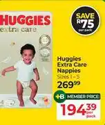 Dis-Chem Huggies Extra Care Nappies-Per Pack offer