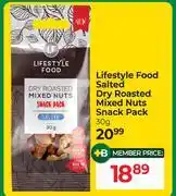 Dis-Chem Lifestyle Food Salted Dry Roasted Mixed Nuts & Snack Pack-30g offer