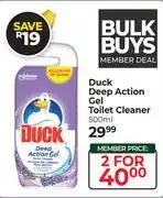Dis-Chem Duck Deep Action Gel Toilet Cleaner-For 2 x 500ml offer