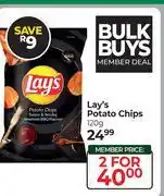 Dis-Chem Lay's Potato Chips-For 2 x 120g offer
