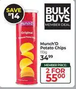 Dis-Chem Munch'D Potato Chips-For 2 x 110g offer
