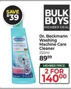 Dis-Chem Dr. Beckmann Washing Machine Care Cleaner-For 2 x 250ml offer