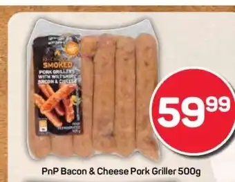 Pick n Pay PnP Bacon & Cheese Pork Griller 500g offer