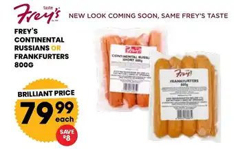Econo Foods Frey's continental russians or frankfurters offer