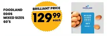 Econo Foods Foodland eggs mixed sizes offer