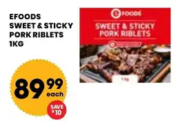 Econo Foods Efoods sweet & sticky pork riblets offer