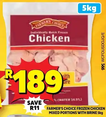 Usave Farmer's choice frozen chicken mixed portions with brine offer