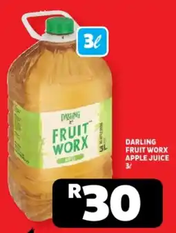 Usave Darling fruit worx apple juice offer
