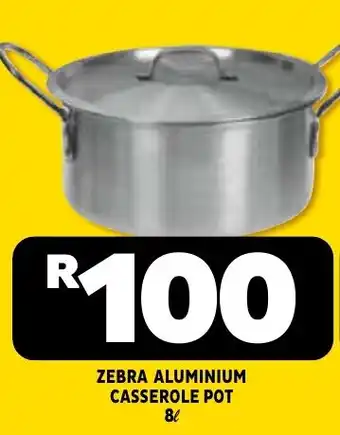 Usave Zebra aluminium casserole pot offer