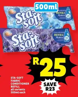 Usave Sta-soft fabric conditioner refill offer