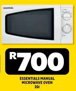 Usave Essentials manual microwave oven offer