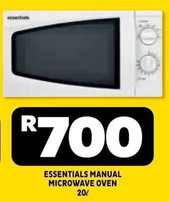 Usave Essentials manual microwave oven offer