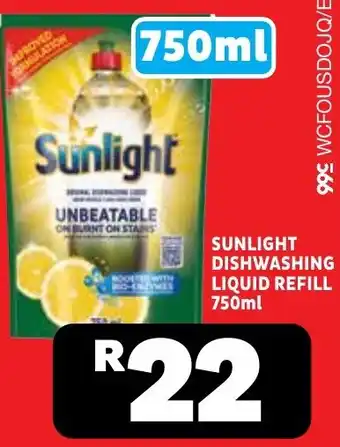 Usave Sunlight dishwashing liquid refill offer