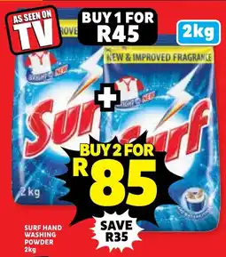Usave Surf hand washing powder offer