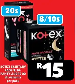 Usave Kotex sanitary pads/ pantyliners offer