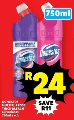 Usave Domestos multipurpose thick bleach offer