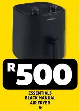 Usave Essentials black manual air fryer offer