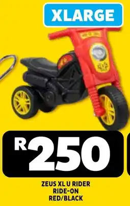 Usave Zeus xl u rider ride-on red/ black offer
