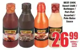 Boxer BEST COOK Sweet Chilli/ Barbeque/ Peri-Peri Assorted/ Pele-Naise Sauce offer